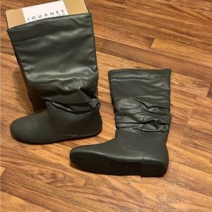 Knee high grey boots